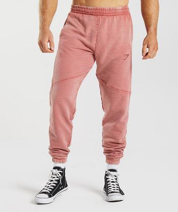 Pánské Kalhoty Jogger Gymshark Power Washed Růžové Hnědé | CZ 2993MQZ